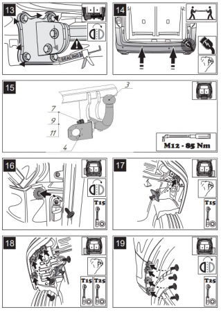 Фаркоп 2103-A Oris на Volkswagen Caddy 2020-, Ford Tourneo Connect 2022- без выреза в бампере. Тип шара: A. Нагрузки: 1300/75 кг, масса фаркопа 19 кг (без электрики в комплекте) от магазина ФаркопРос